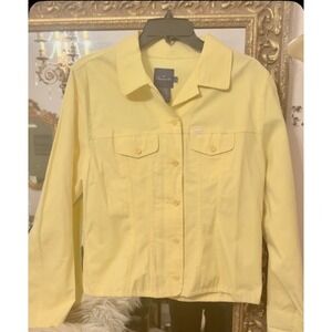 New Vtg Faconnable Women's Jacket French Classic Size L 98%cotton 2% Spandex